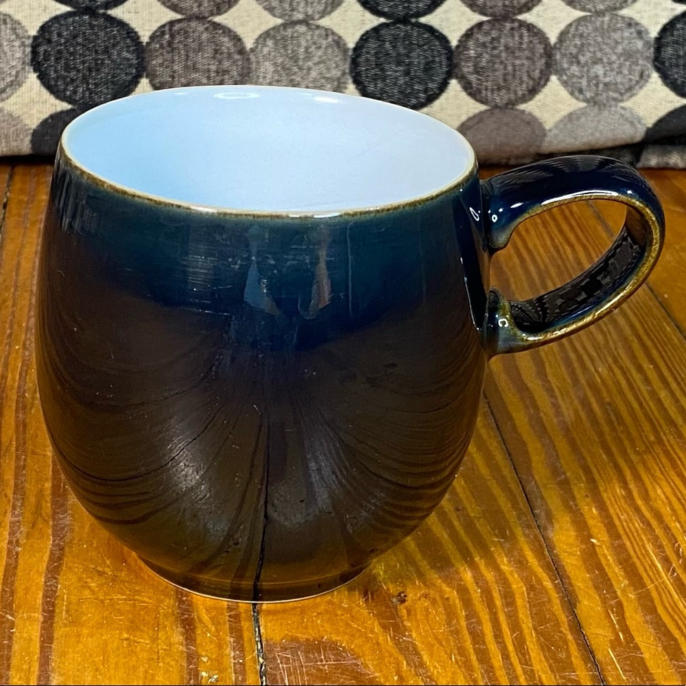 Denby England Ceramic Mug Blue/White